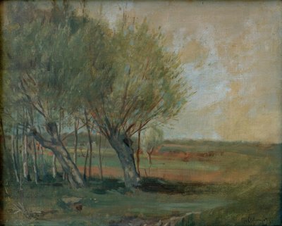 Landschap met wilgen door Max Liebermann